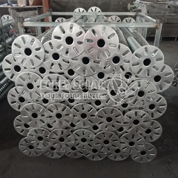 Solar Galvanized Steel Four Blades Ground Screw