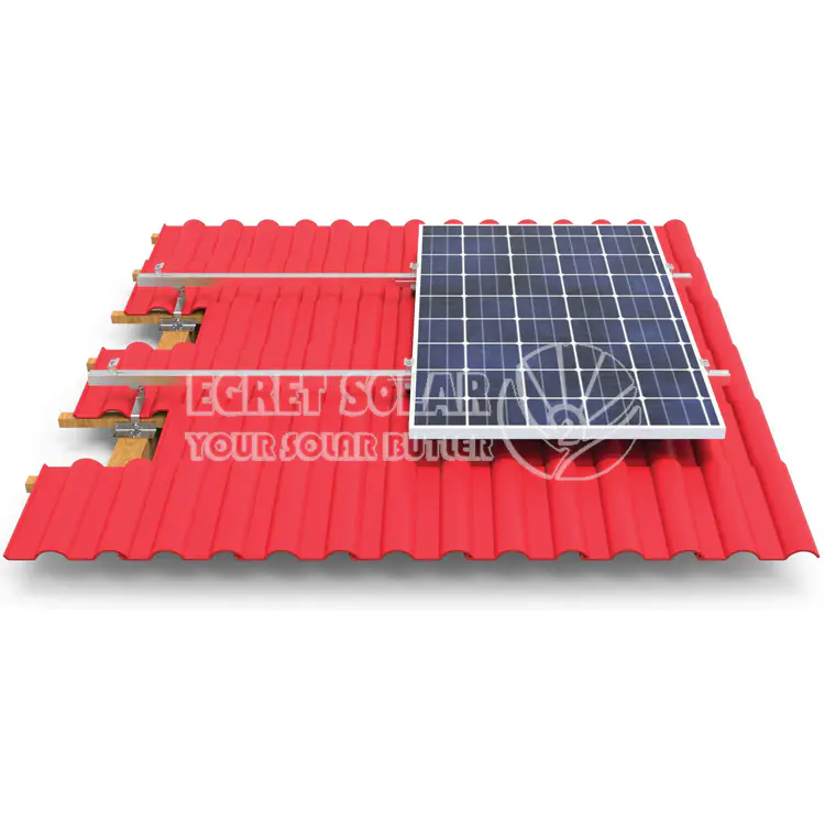 Rychlá instalace montážního systému střechy solárních dlaždic